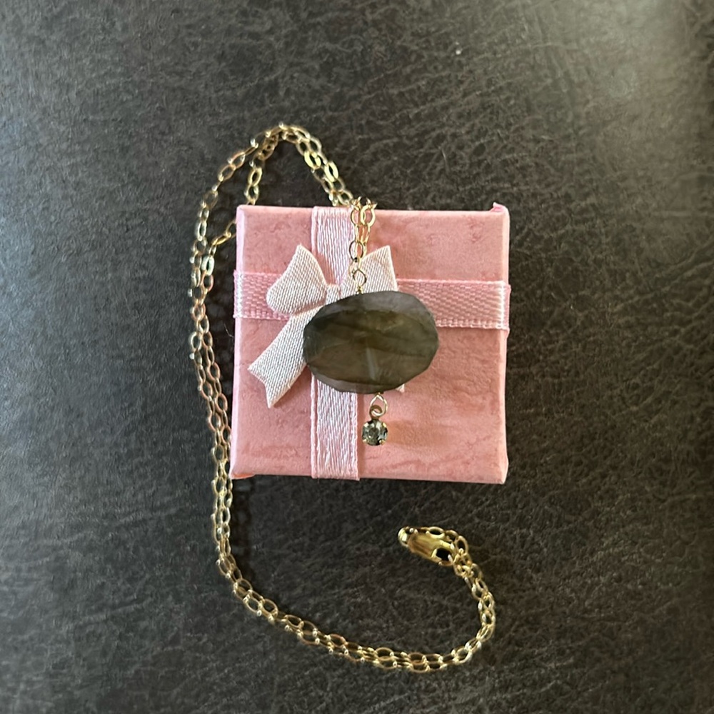 Labradorite necklace in 14 karat gold fill chain